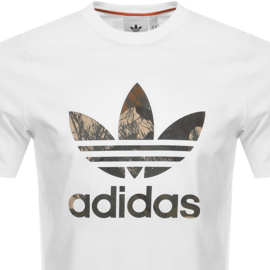 Alternative Image for Productadidas Originals Camouflage Trefoil T Shirt White2